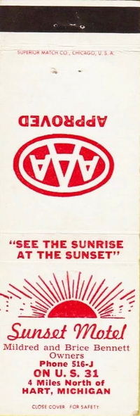 Sunset Motel - Matchbook (newer photo)